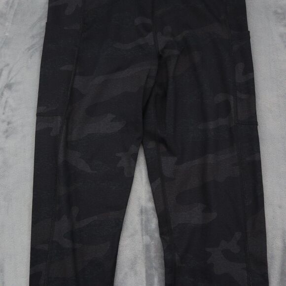 Aeropostale Pants Womens L Black Camouflage Stretchable High Waist Pull On - Picture 8 of 13